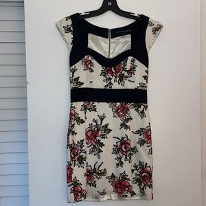 French connection floral mini dress size 4